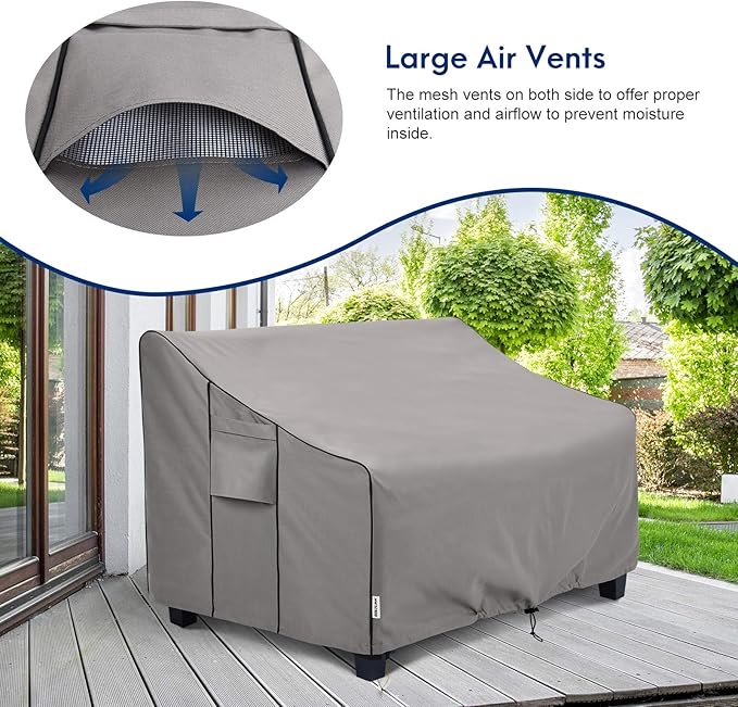 Outdoor Patio Furniture Covers Waterproof ,Durable 3-Seater Sofa Cover Fits up to 76W x 32.5D x 33H inches