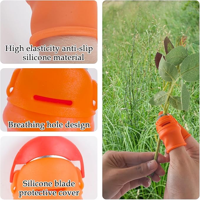 20 Pcs Thumb Knife for Gardeners,Multifunctional Gardening Thumb Knife Tool Set,Portable Garden Finger Cutter for Plant Vegetable Fruit Picking,Harvesting,Trimming