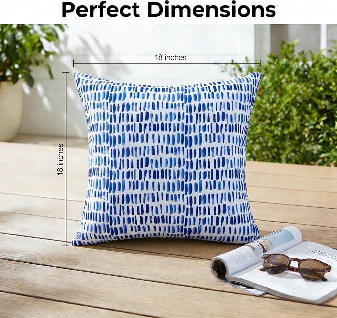 JMGBird Outside Pillows 18x18 Outdoor Throw Pillow Waterproof Outdoor Pillow