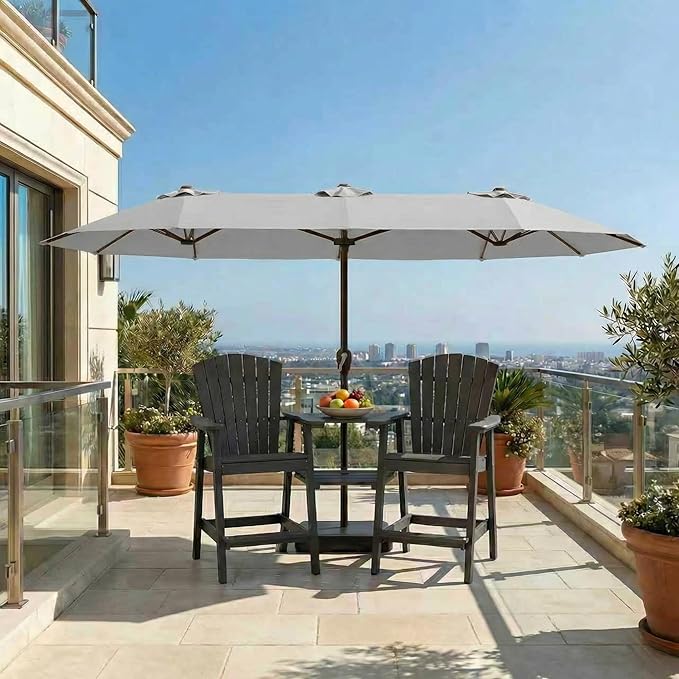 15FT Large Patio Umbrella with Base Included