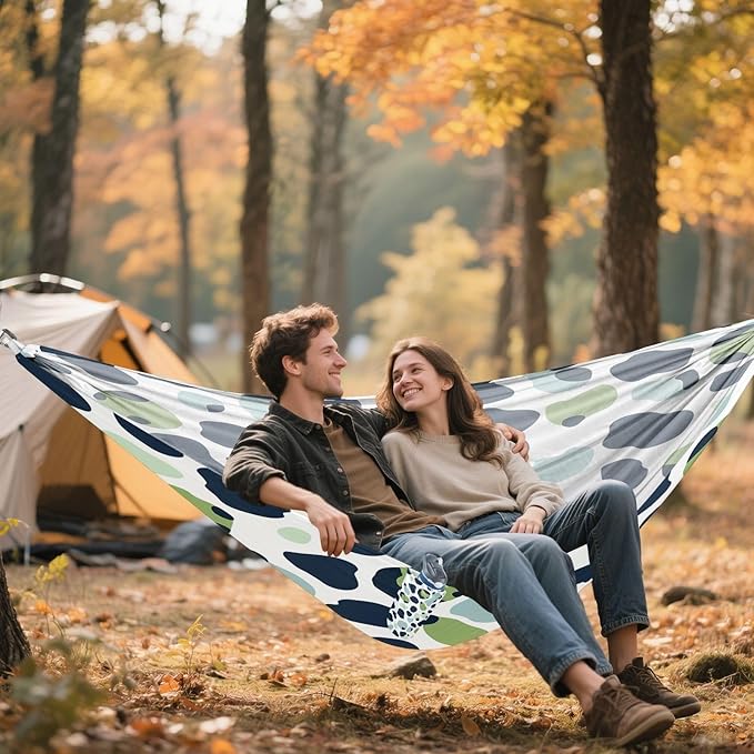 Hammocks for Outside Leopard Print Camping Hammock Portable Hammocks with Tree Straps and Carry Bag Camping Accessories for Hiking Beach Outdoor