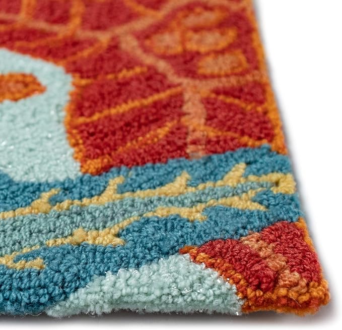 Liora Manne Ravella Indoor/Outdoor Durable Hand-Tufted UV Stabilized Rug- Ocean View Blue 2' x 5'