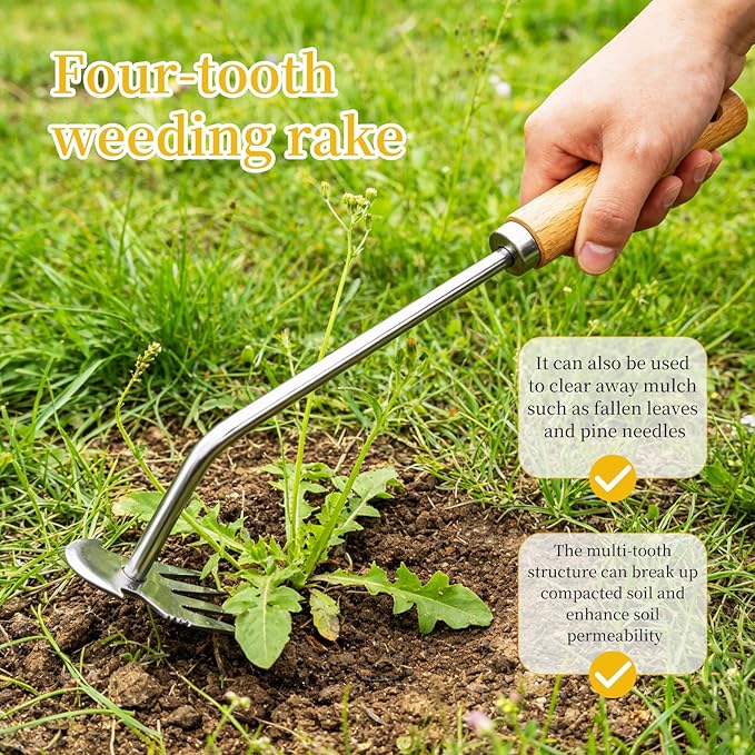 SYLVASS 3-Pack Weeding Tool Set, Portable Garden Weeder, Ideal for Garden Weeding, Transplanting, and Digging, Features Comfortable Handle, Durable Gardening Tools, Suitable for All Ages