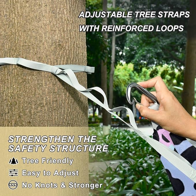 Leopard Print 330lb Capacity Hammocks for Camping with Hanging Rope Cloth Hammock for Indoor Outdoor Patio Bases para hamacas para adultos
