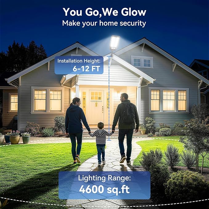 CEDIO 6000W Solar Lights Outdoor,IP67 Waterproof Solar Street Lights,Dusk to Dawn Outdoor Solar Lights with Remote for Backyard,Garage and Parking Lot （2 Pack）