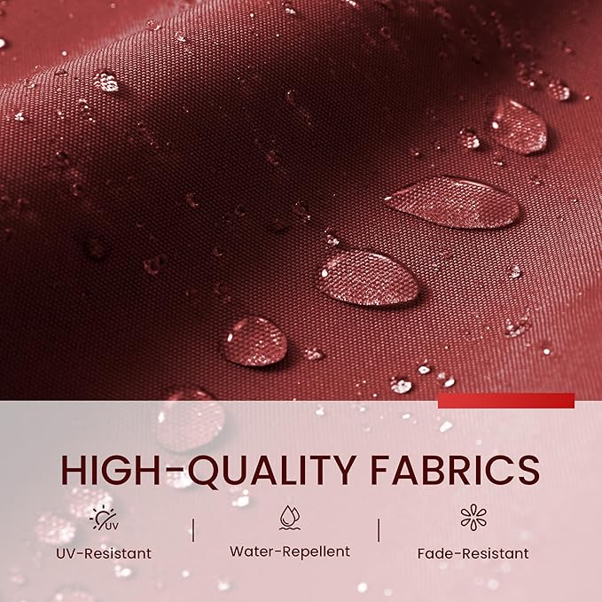 10x10 FT Cantilever Patio Umbrella with Led Lights Double Top Outdoor Square Large Heavy Duty Aluminum Offset Umbrellas with 7 Level Tilt 360-degree Rotation for Pool Garden Deck, Wine Red