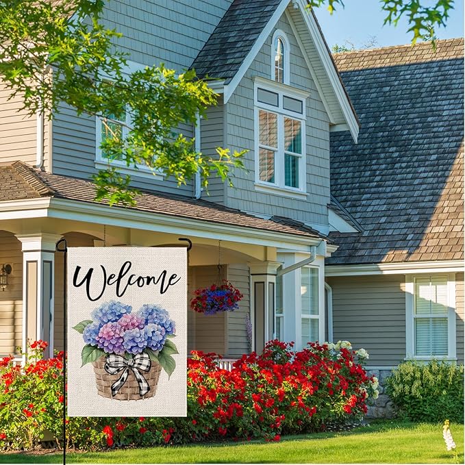 wyooxoo Spring Summer Flower Garden Flag 12x18 Inch Double Sided Vertical Welcome Garden Flag Outside Farmhouse Yard Outdoor Decoration (M)