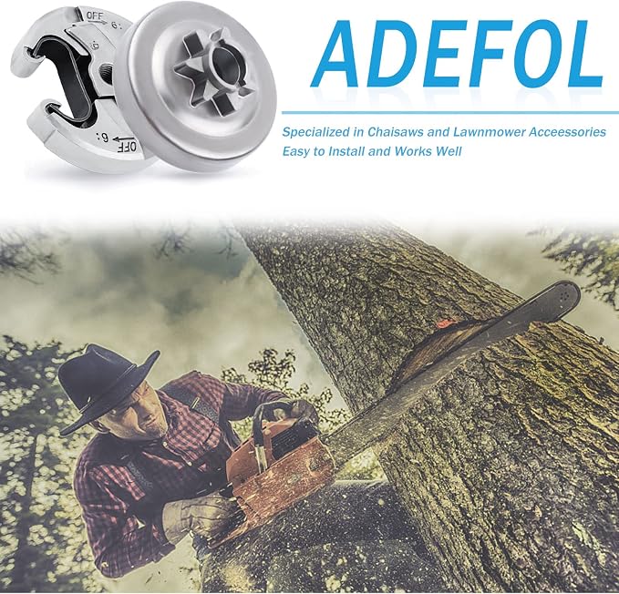 Adefol .325 7T Clutch Drum Bearing Kit for Husqvarna 455 460 Rancher Jonsered CS2255 Chainsaw, 455 Clutch Drum + Clutch Assy + Needle Bearing Replacement Parts for 537291702 537110503 (3 Pcs)