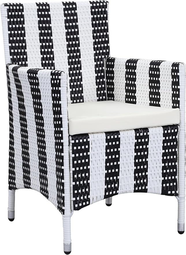 Safavieh Outdoor Collection Figueroa Black and White 4-Piece Patio Set