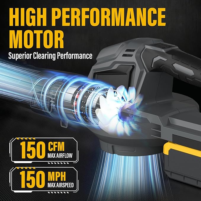 2-in-1 Cordless Weed Wacker and Leaf Blower Combo, Compatible with Dewalt 20V Max Battery, 12-Inch Auto-Feed String Trimmer/Grass Trimmer, 150MPH Lightweight Handheld Blower (Bare Tool)