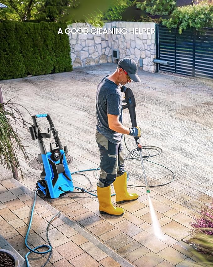 5000PSI Pres*Sure Cleaner,Po*wer Cleaner with Foam Cannon (Light Blue)