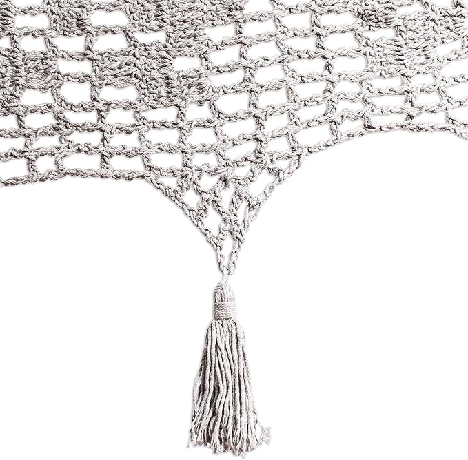 Novica Handmade Mirage in Grey Cotton Rope Hammock (Triple)