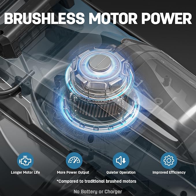 Cordless Electric Lawn Mower 13" Compatible with Makita 18V Battery, 2-in-1 Brushless Push Mower with 4-Position Height Adjustment, Lightweight for Small Yards (Tool Only)