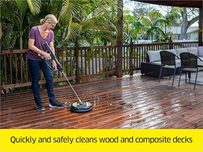 Karcher 15-Inch Pressure Washer Surface Cleaner Attachment, 3200 PSI Rating & American Hydro Clean PLQ25-33B-AHC Stainless Steel Quick Connect Lance, 33"