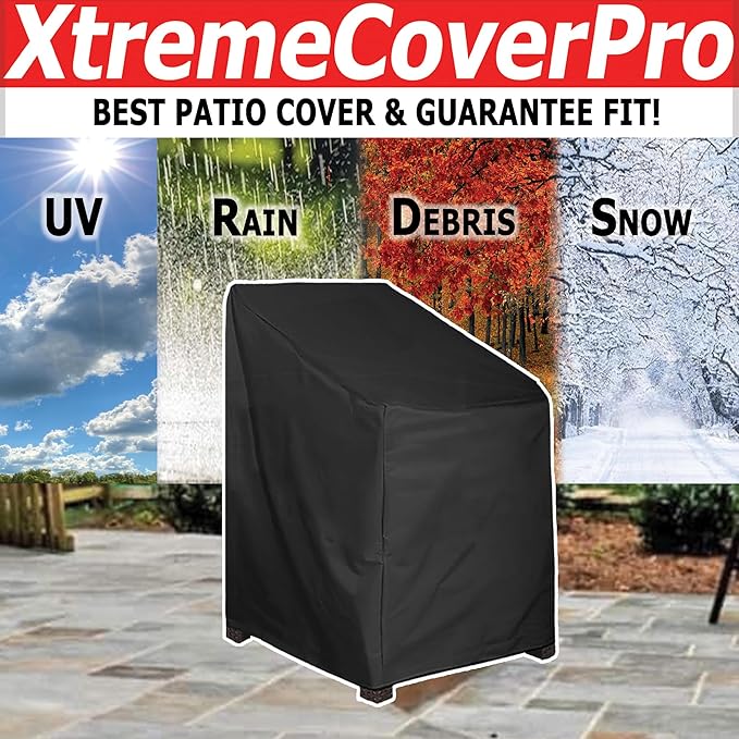 36x30x52 UV-proof Waterproof Furniture Patio Cover 36D x 30W x 52H breathable dust proof sofa table chair storage bar high chair color black sectional armless 36 inches 30 inches 52 inches