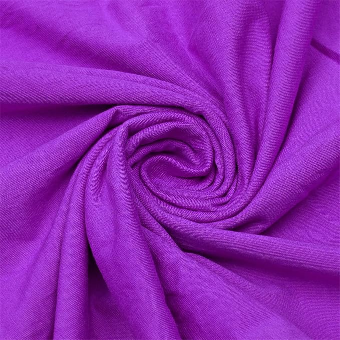 Elastic Therapy Swing Indoor Outdoor Hammock Style Sensory Hanging Chair with Carabiner Ropes 80kg Capacity (Purple)