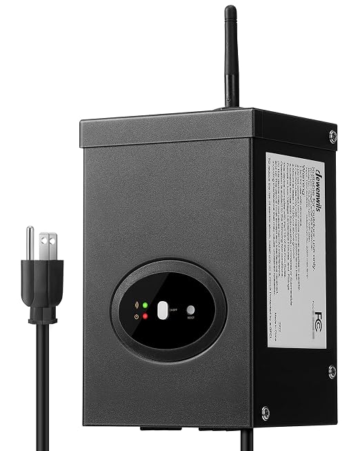 DEWENWILS 300W Smart Low Voltage Transformer, Compatible with Alexa and Google Home, 120V AC to 12V AC for LED Landscape Lights, Outdoor Lighting, ETL Listed, Waterproof, Schedule and Timer
