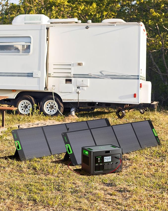 Portable Power Station 2400W Solar Generator, 1843.2Wh UPS Home Battery Backup, LiFePO4 Battery Supply with 12 Outlets(2400W AC Outlets), USB-C PD100W, 2Hrs Quick Charge, RV Camping