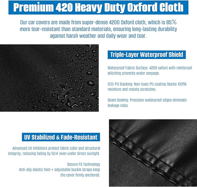 SIRUITON 4-Seat 73" W x 27" D x 35" H Garden Patio Sofa/Loveseat/Bench Cover,Heavy Duty 420D Oxford Waterproof Outdoor Sofa Cover, Lawn Patio Furniture Covers