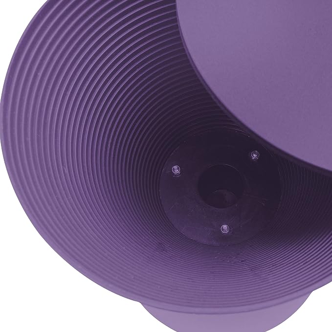 LeisureMod Modern Hourglass Purple Side Table - ABS Shell Drum End Table with Storage for Indoor & Outdoor Use