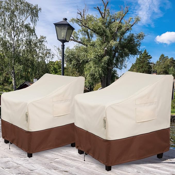 Patio Chair Covers Waterproof Outdoor Furniture Large Chair Cover Fits up to 36" W x 37" D x 36" H 2pack