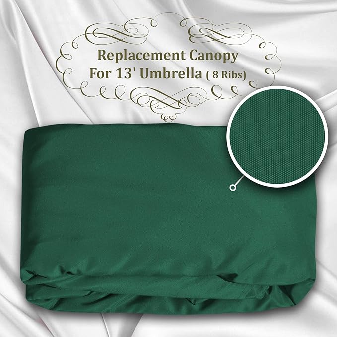 YardGrow 13ft 8 Ribs Umbrella Canopy Replacement for Patio Umbrella, Canopy ONLY, Frame NOT Included