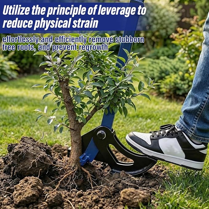 Anrain Foldable Portable Sapling Puller Tool for 1/4"–2" Woody Stems,Heavy-Duty Sapling Puller, High-Leverage Tree Puller | Ergonomic Effort-Saving Design – Ideal for Garden, Farm & Forestry