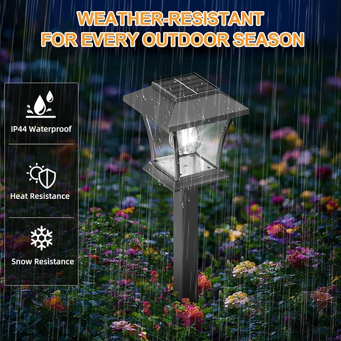 Sparkblaze 16 Pack Solar Pathway Lights Outdoor, LED Solar Yard Lights with Dusk to Dawn Solar Garden Lights for Lawn, Walkway, Path & Landscape Lighting. (16, Cold White)