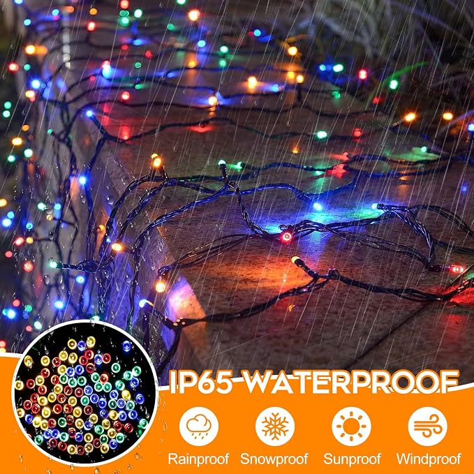 Extra Long 264Ft 800 LED Christmas Lights with Timer, Green Wire Fairy Starry String Lights Plug in, 8 Modes and Memory, forIndoor Outdoor Xmas Tree Wedding Party Decoration,Multicolor