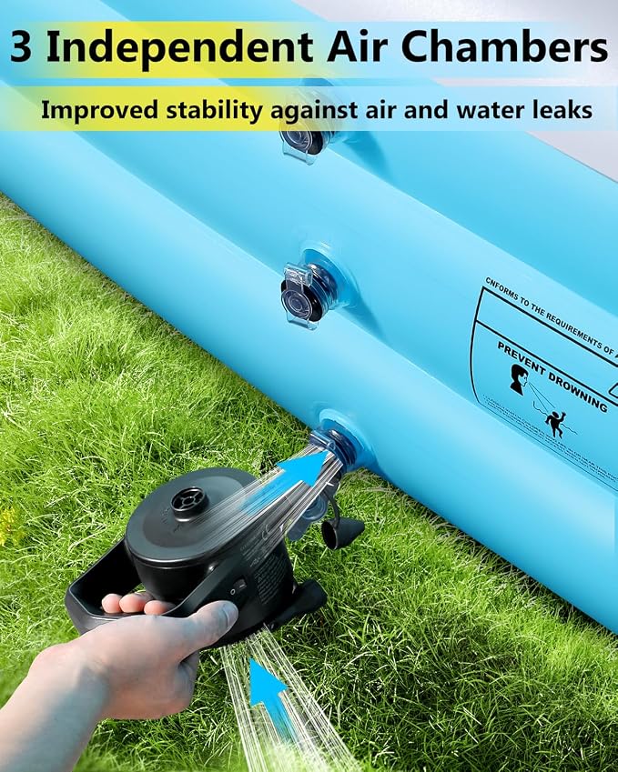 2025 Upgrade Inflatable Pool for Kids and Adults-120"*72"*22" Full-Sized Inflatable Swimming Pool Leakproof Blow Up Above Ground for Backyard Outdoor Garden Summer Water Party Blue