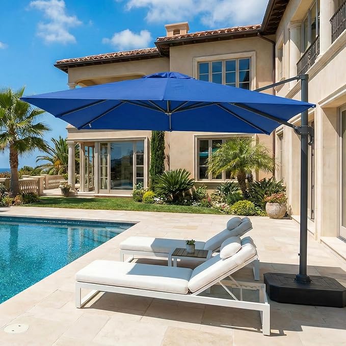 COWVIE Umbrella Canopy Replacement for 8 Ribs Patio Umbrella, Outdoor Table Parasol Replacement for Yard, Canopy Only
