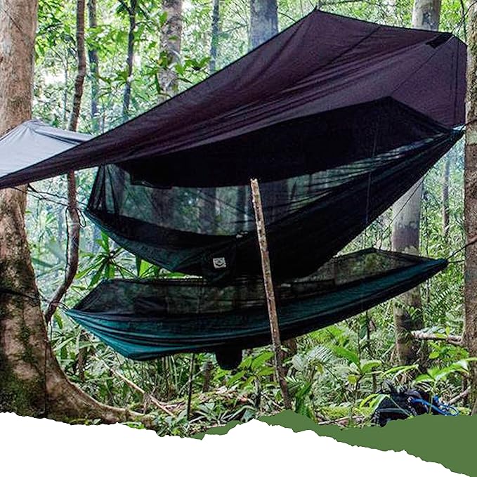 Hammock with Mosquito Net - Fully Reversible Bug Free Hammock Tent, Extra Large Sleeping Space, Bug Proof Netting & Suspension - Change The Way You Camp with Hammock Bliss Quality - No-See-Um No More