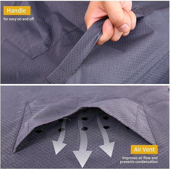 Outdoor Loveseat Cover,Waterproof for Outdoor Couch Cover, Outdoor Sofa Covers, Patio Furniture Covers, Patio Furniture Set,108 W x 82" D x 27.5" H Grey