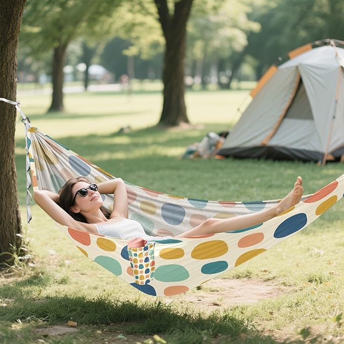 Hammocks for Outside Easter Eggs Camping Hammock Portable Hammocks with Tree Straps and Carry Bag Camping Accessories for Hiking Beach Outdoor