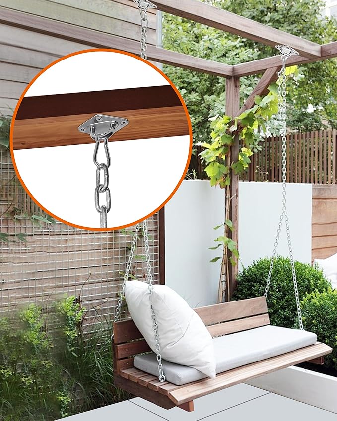 1000 lb Capacity Heavy Duty Hammock Hanging kit 2Pcs Swing Hanger Porch Swing Hanging Kit for Hammock Stand, Swing Chair, Yoga Hammock Hardware