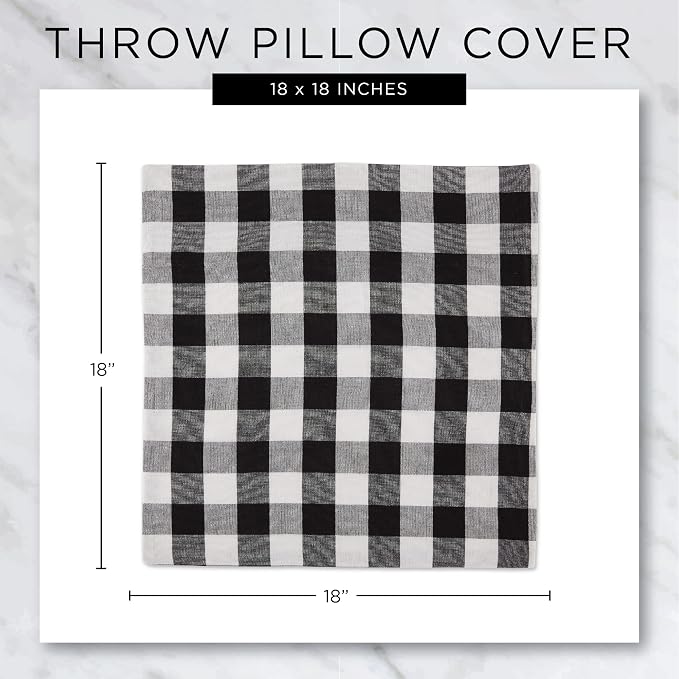 DII Throw Pillow Cover Collection Outdoor Water Repellent Polyester, Reversible, 18x18, Green Lattice, 2 Piece