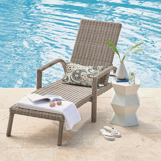 DYTXIII Pack of 2 Outdoor Waterproof Lumbar Pillow Covers ONLY, 12x20 Rectangle Decorative Double Printed Pillow Cases for Patio Couch Porch Furniture - Paisley Lightcyan