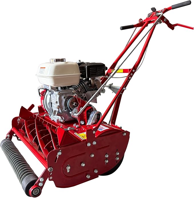 Reel Mower Groove Roller, 25" Self Propelled, 7 Blade, 5.5HP Honda, Mclane 25-5.5G-7-GR