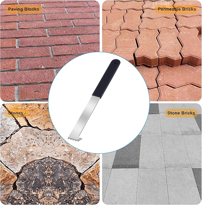 2PCS Paver Puller Extractor, 9 inch Carbon Steel Paver Removal Tool for Garden Lawn Yard Patio Brick Block Interlocking Stone Replacement