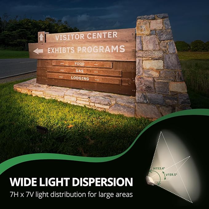 GKOLED Outdoor Security Floodlight, 15W Super Bright LED, 50W PSMH Equivalent, 1370 Lumens, 3000K Warm White, IP65 Waterproof, 120-277V, 1/2" Knuckle Mount, Compact Size, UL-Listed