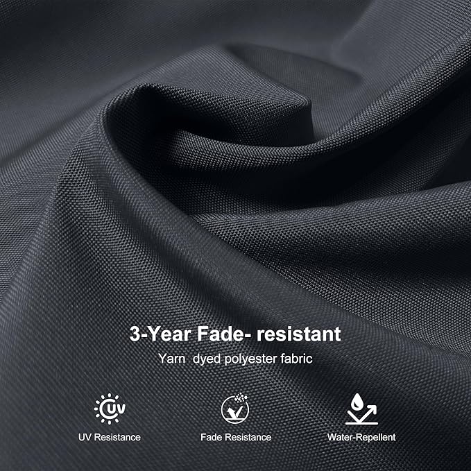 PURPLE LEAF 10 FT Patio Umbrella With Base White Cantilever Umbrella Square Outdoor Offset Windproof with 360° Rotation for Garden Deck Pool, Grey