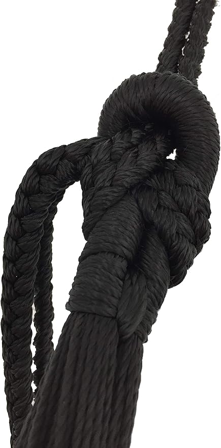 Hammock Ropes + S Hooks (Extra Long -, Black Ropes)