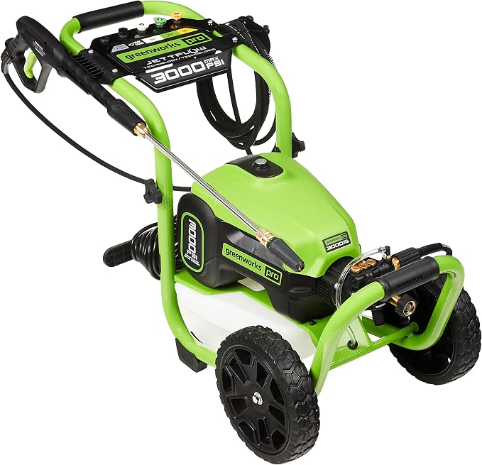 Greenworks 3000 PSI Electric Pressure Washer Bundle with 25-Foot Hose