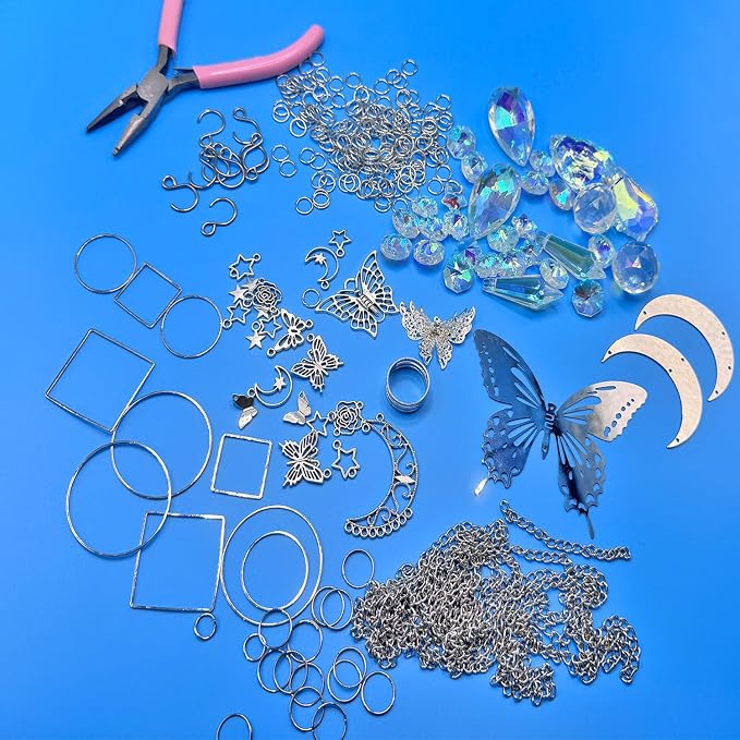 DIY Suncatcher Kit 300pcs Sun Catchers Supplies Arts and Crafts for Adults | Decorative Hanging Prism Suncatcher with Crystals Beads Ball Rainbow Maker for Indoor Windows Office Home Decor