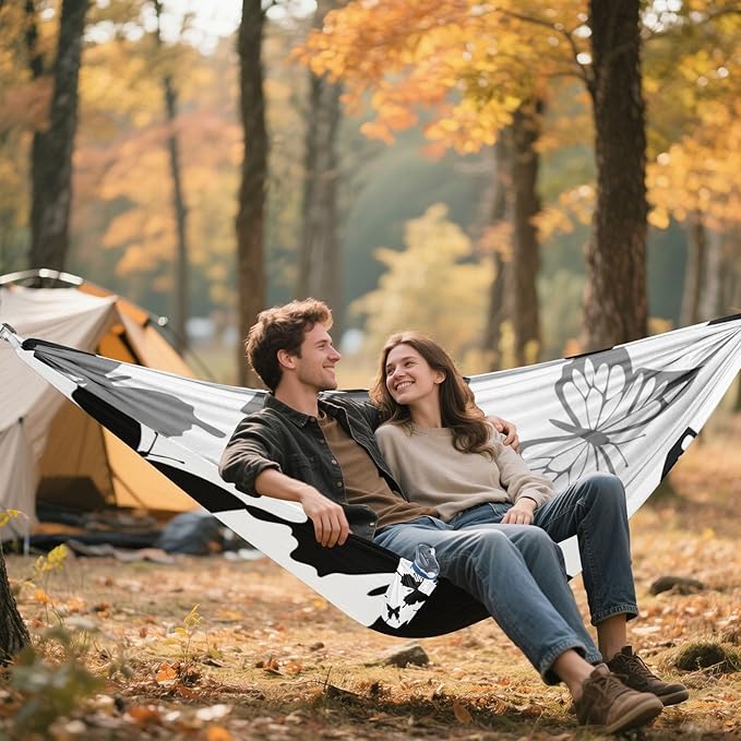 Black Butterfly 330lb Capacity Hammocks with Tree Straps Swing Hammock for Patio Backyard Lounge Base accesorios para Camping