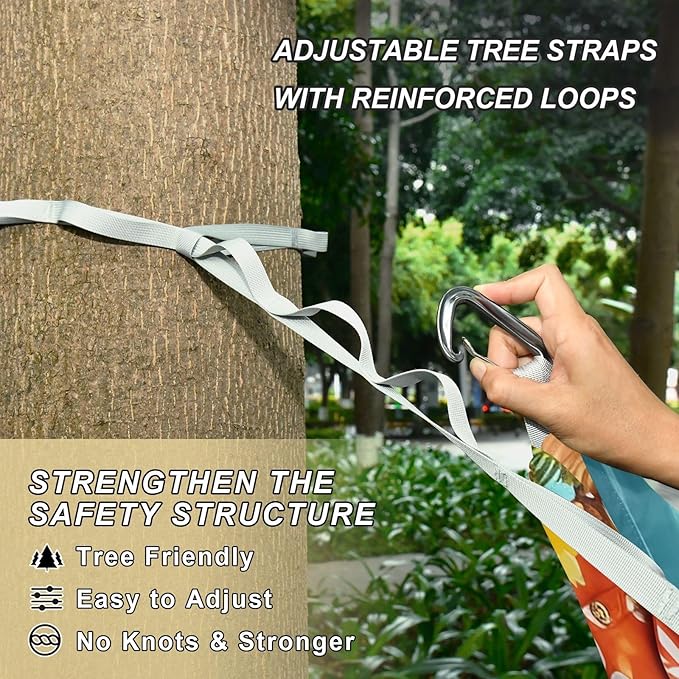 Hammocks for Outside Cute Pets Camping Hammock Portable Hammocks with Tree Straps and Carry Bag Camping Accessories for Hiking Beach Outdoor