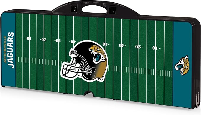 PICNIC TIME NFL Picnic Table Portable Folding Table with Seats and Umbrella