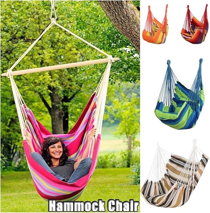 Compatible for Indoor Travel Bedroom Garden Fabric Camping Rope Bed 120KG Hammock Swings Swing Seat Hanging Chair(C(54cm))