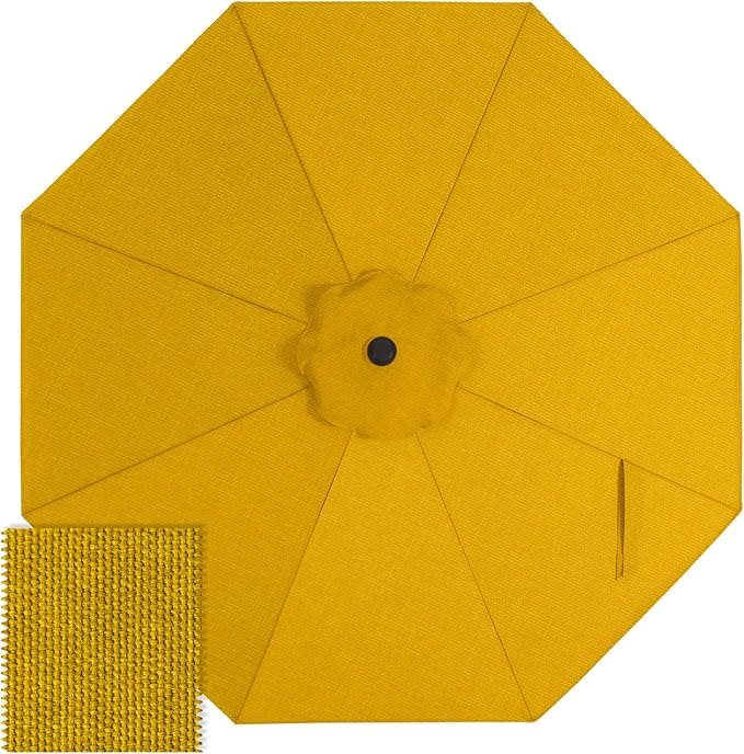 ABCCANOPY OLEFIN® 5-Year Non Fading 9FT Patio Umbrella Replacement Canopy Only (Yellow)