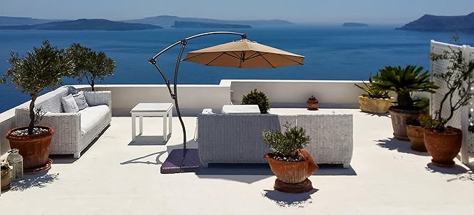 California Umbrella 9-Foot Offset Cantilever Patio Umbrella Infinite Tilt